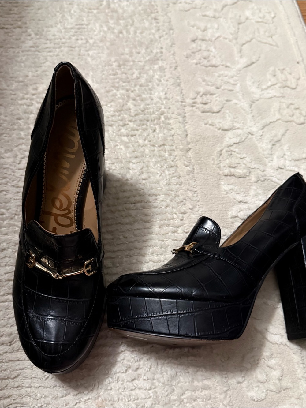 Sam Edelman Aretha Black Platform Loafers - Picture 10 of 10